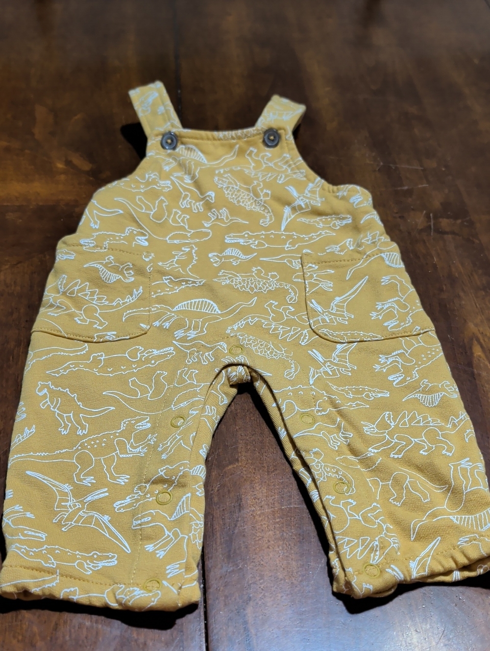 Perfect Fall Dino Overalls By Little Lad Size 6 To 9 Months. Cozy 100% Cotton.